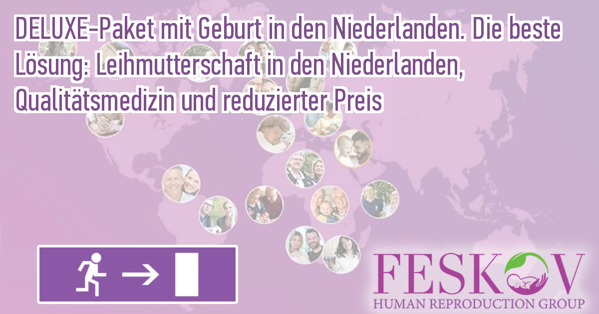 DELUXE-Paket mit Geburt in den Niederlanden. Die beste Lsung:  Leihmutterschaft in den Niederlanden, Qualittsmedizin und reduzierter Preis