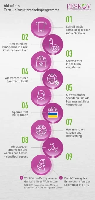 Remote-Program für Leihmutterschaft